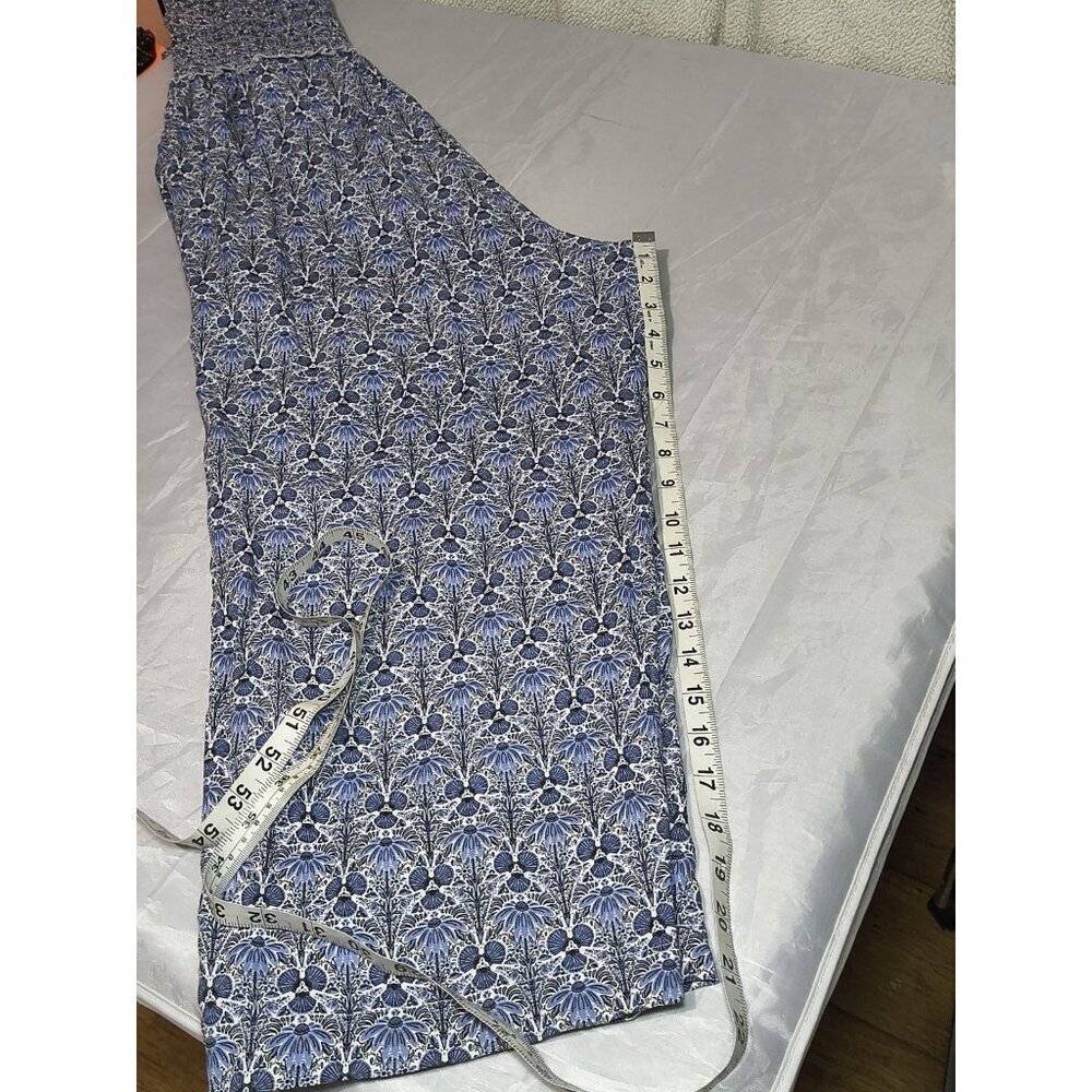 Fat Face Sleeve Less Women's Size 12 Blue Floral Jumper Suit With Pockets - Picture 14 of 16